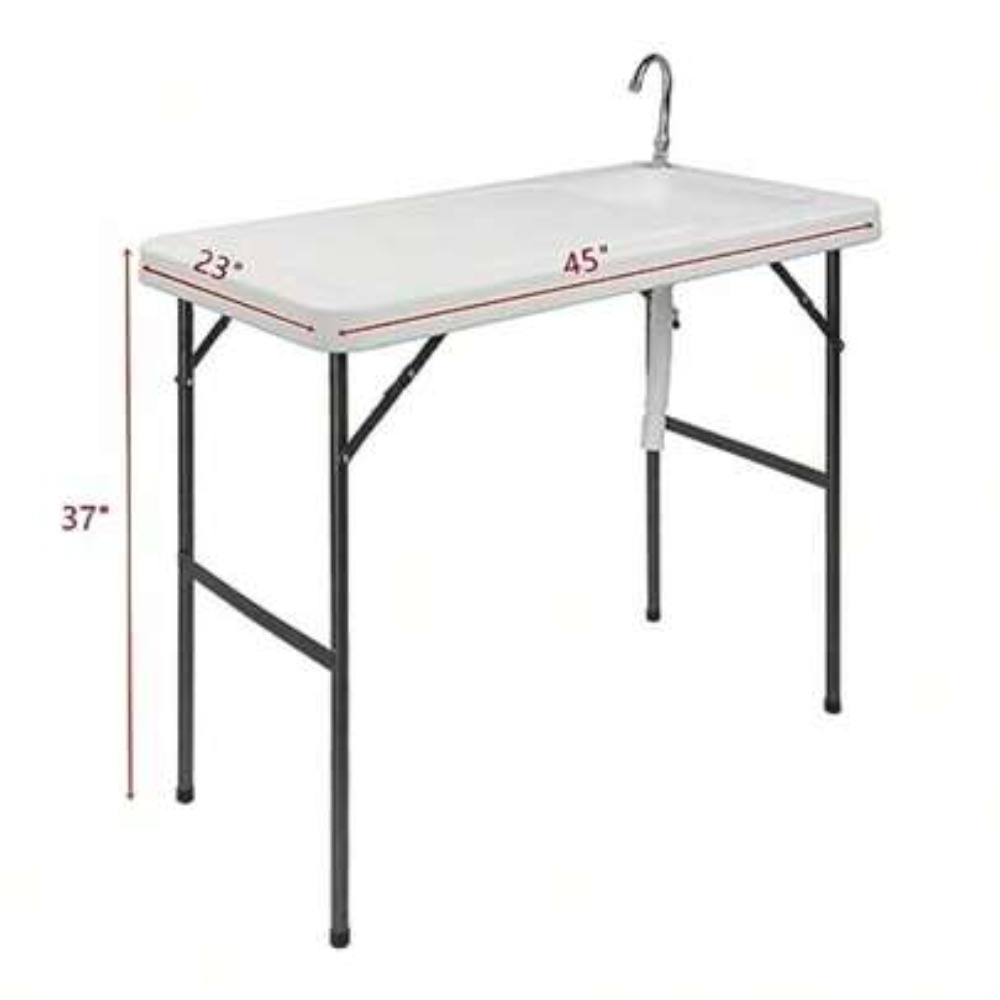 Outdoor Hunting Table - 45 Inch Outdoor Picnic Table Rectangular