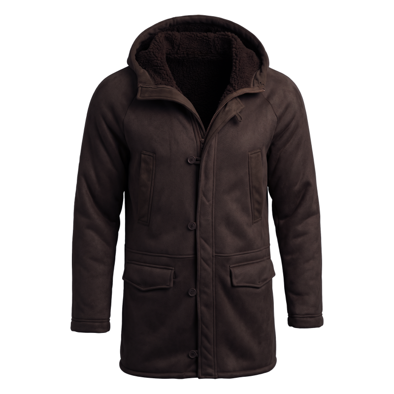 New Men's Faux Fur Lined Hoode - Men'S Outdoor Hunting Jacket 评论和价格