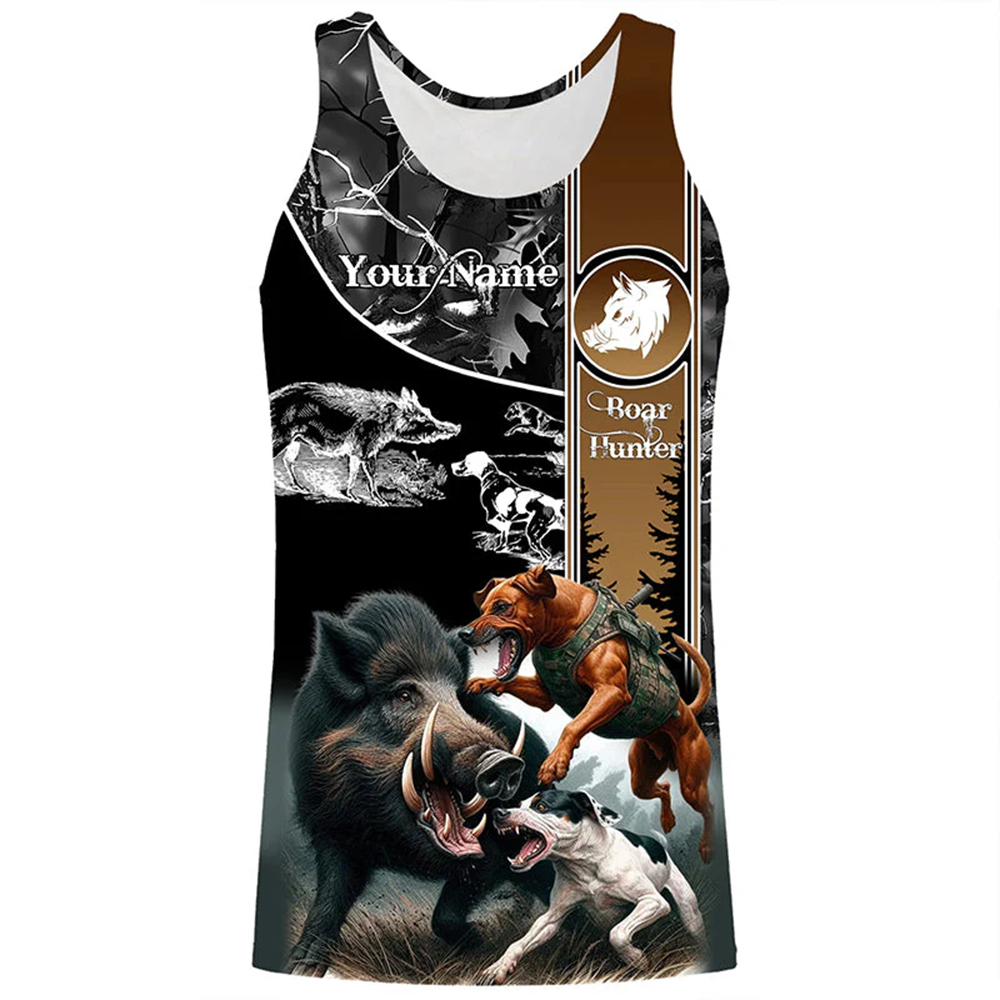 Custom Name Boar Hunter Tank T - Wildman Hunting & Outdoor Robertson Photos 评论和价格