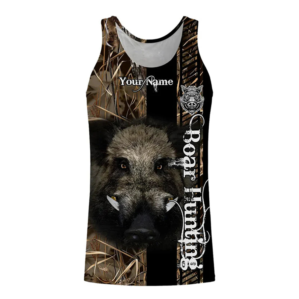 Custom Name Boar Hunter Tank T - Wildman Hunting & Outdoor Robertson Photos 评论和价格