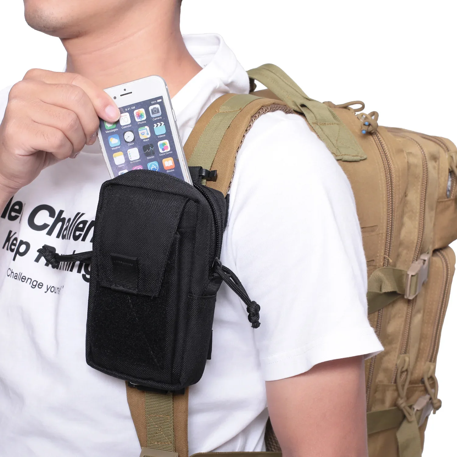 Molle Backpack Strap Bag Phone - Outdoor Hunting Tools 评论和价格