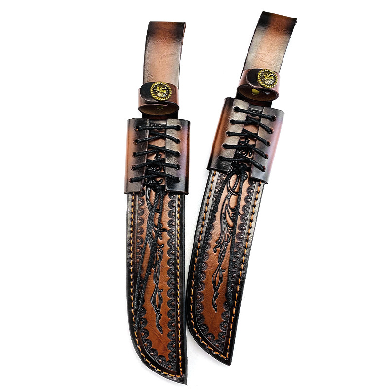 Genuine Cowhide Fixed Blade Kn - Knife Hunting Fixed Blade 评论和价格