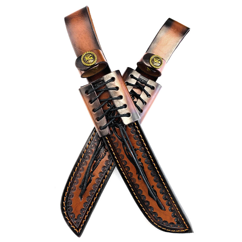 Genuine Cowhide Fixed Blade Kn - Knife Hunting Fixed Blade 评论和价格