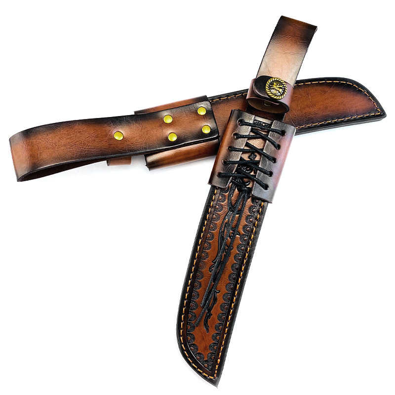 Genuine Cowhide Fixed Blade Kn - Knife Hunting Fixed Blade 评论和价格