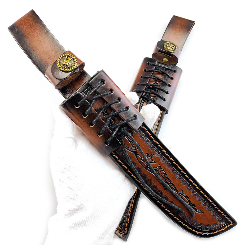 Genuine Cowhide Fixed Blade Kn - Knife Hunting Fixed Blade 评论和价格