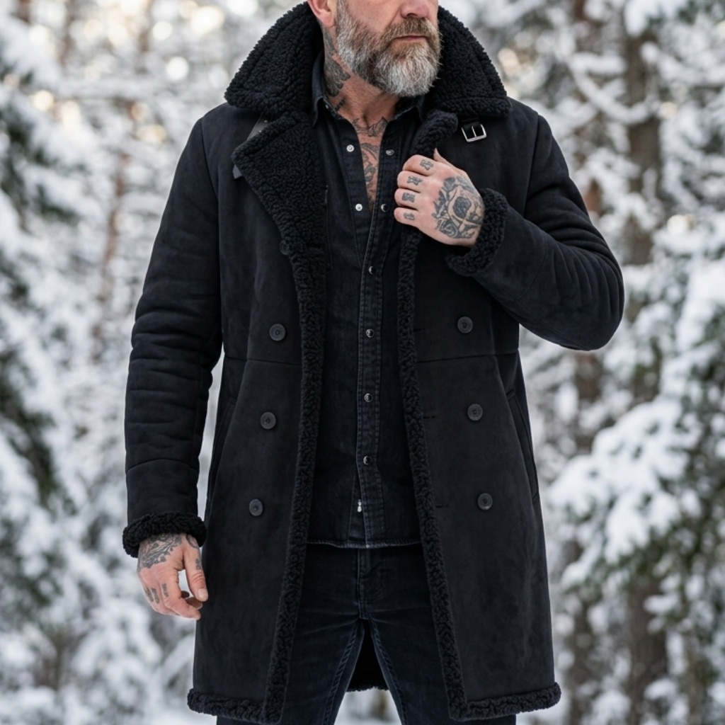 Men's Faux Suede Fur Lined Win - Men'S Outdoor Hunting Jacket 评论和价格