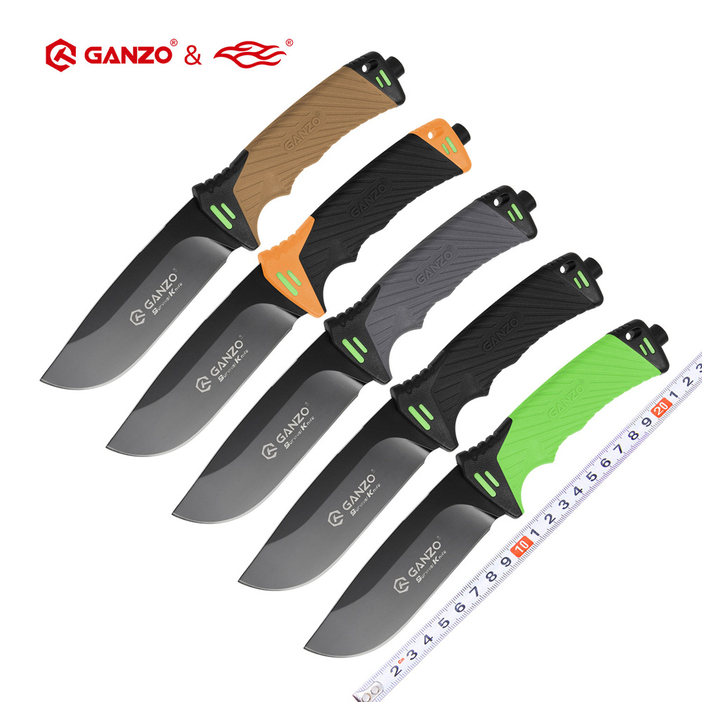 58-60HRC Ganzo G8012 knife 7cr - Knife Hunting Fixed Blade 评论和价格