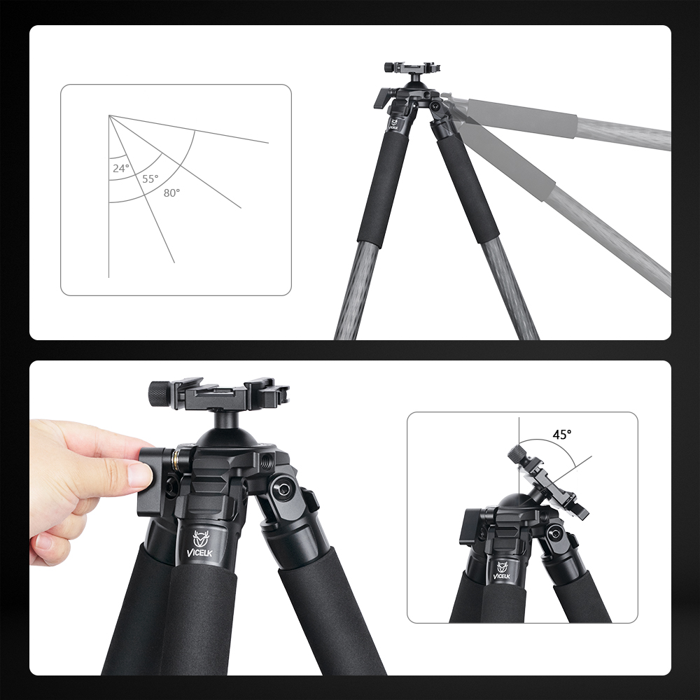 VICELK MK323 CarbonFiber Tripo - Outdoor Hunting Photography 评论和价格